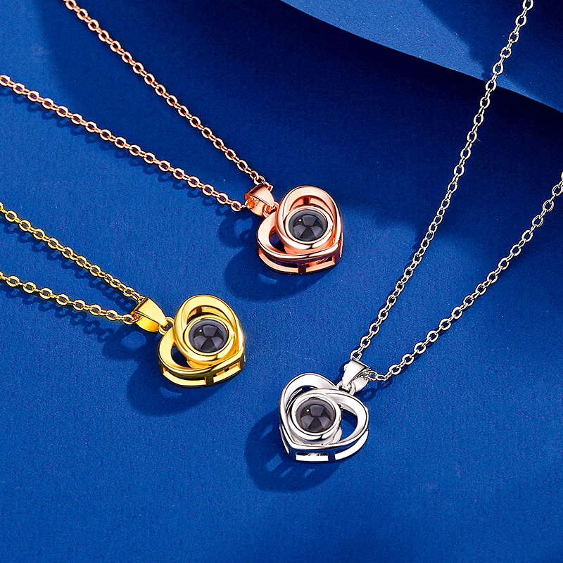 Heart Love Photo Projection Necklace