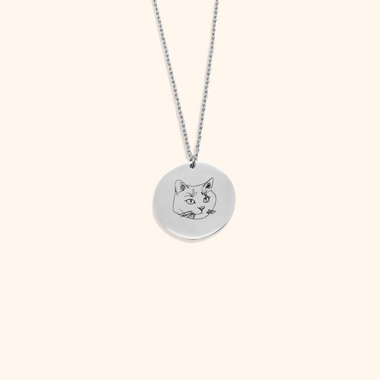 Necklace with Personalised Round Charm