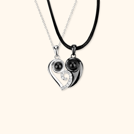 Heart's Love Couple Projection Necklace