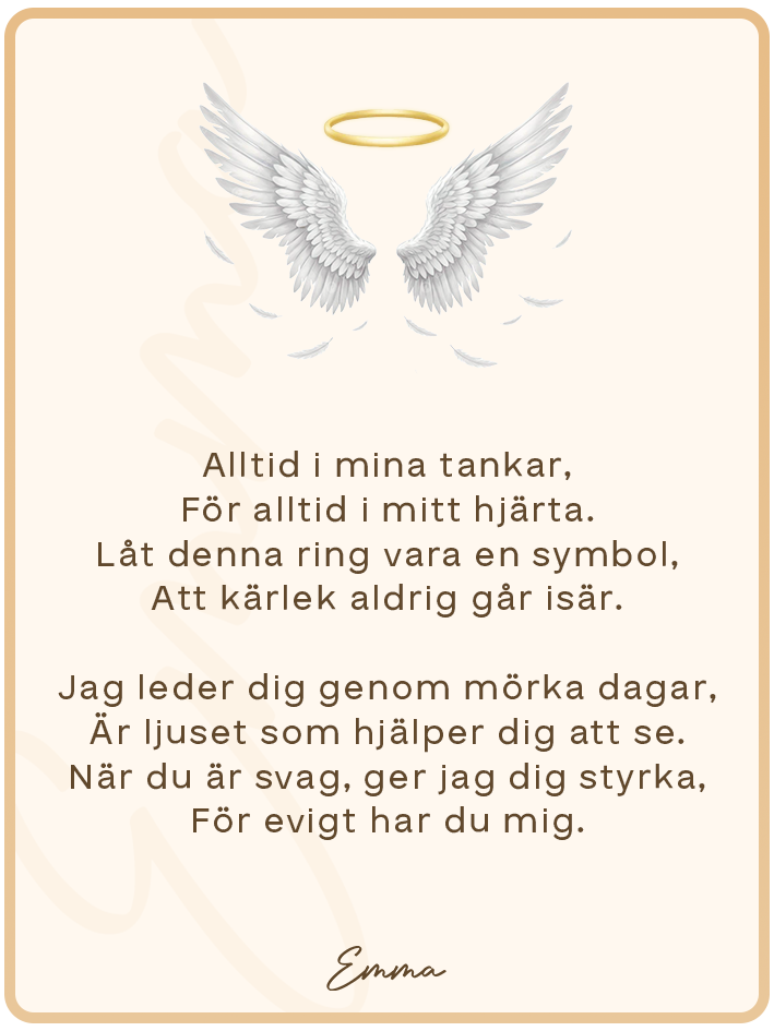Eternal Heart's Urn Ring with Message Card
