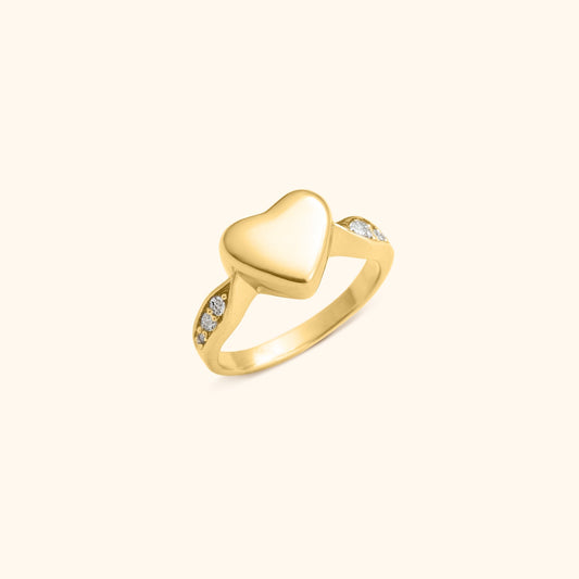 Eternal Heart's Urn Ring with Message Card