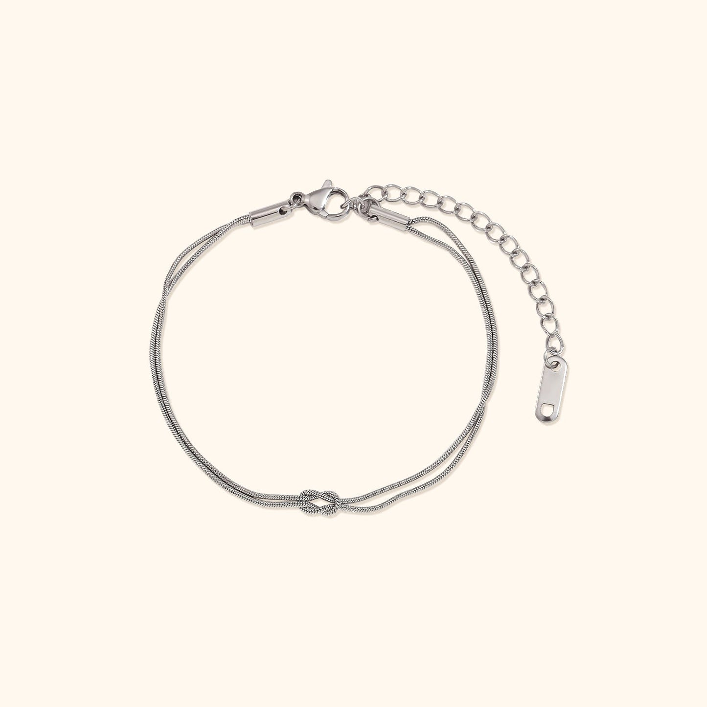 Interlinked Knot Couple Bracelet