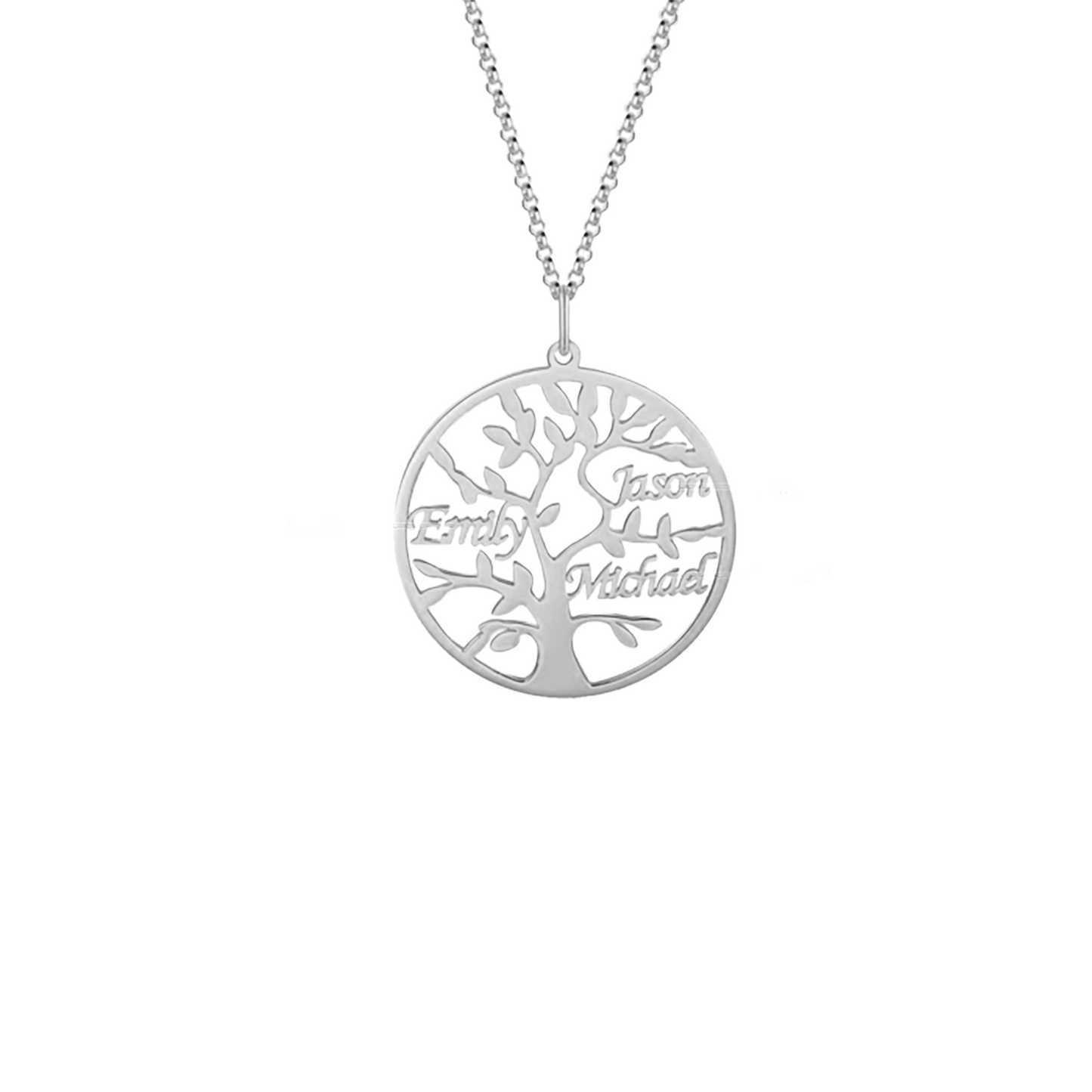 Customisable Family Tree Necklace with 1-9 Names