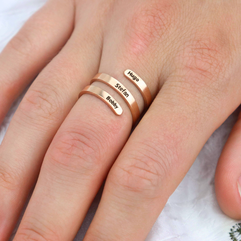 Personalised Luxury Ring With Three Names