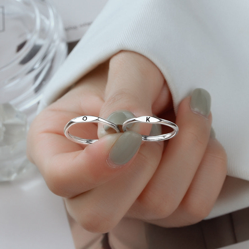 Personalised Silver Initial Ring