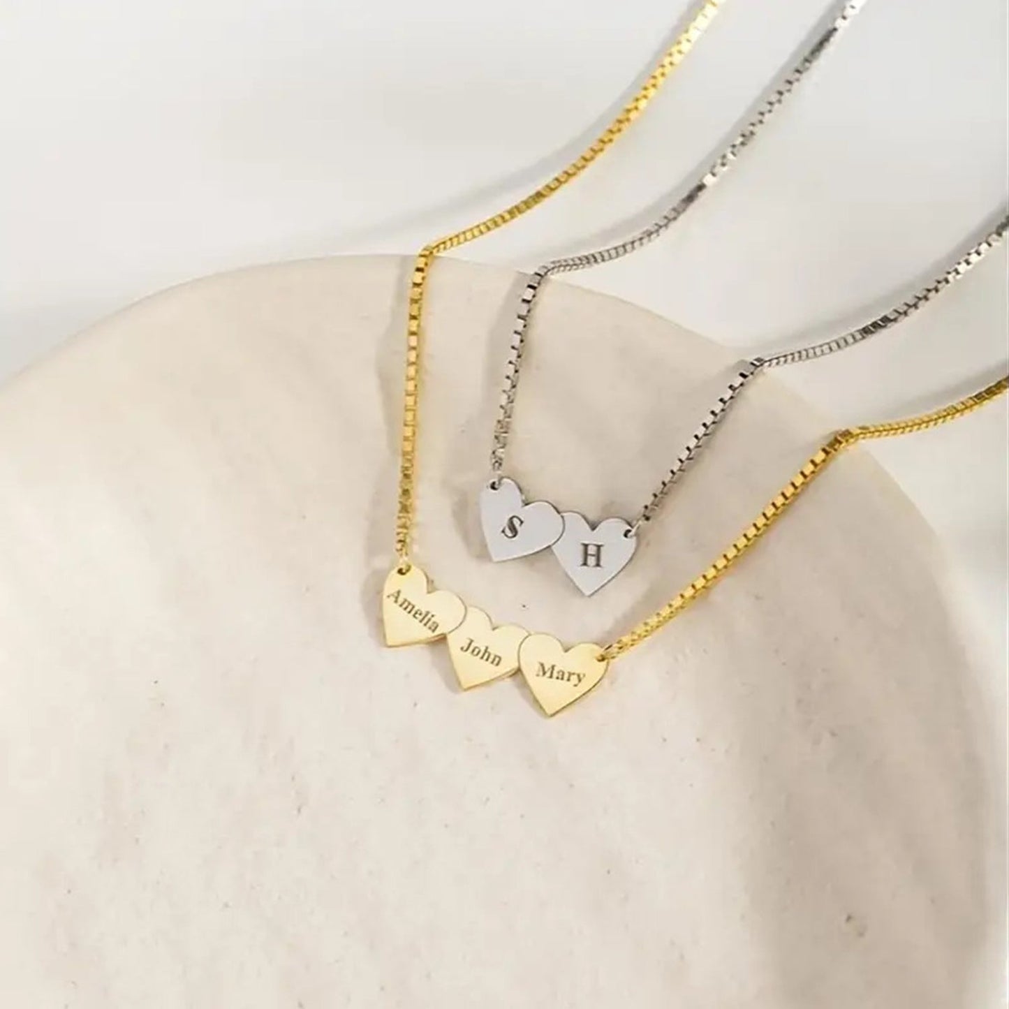 Personalised Heart-Shaped Engraved Necklace
