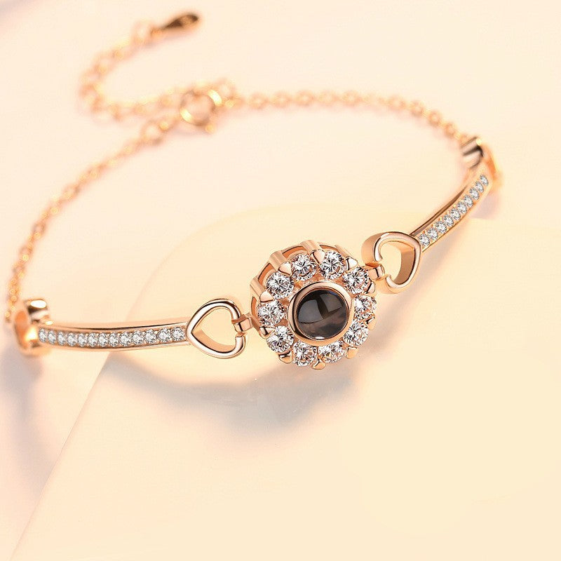 Personalised Round Photo Projection Bracelet