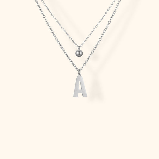 Letter Necklace with Charm
