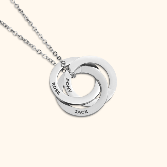 Personalised Linked Circle Necklace