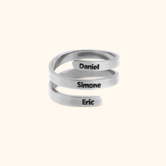 Personalised Luxury Ring With Three Names