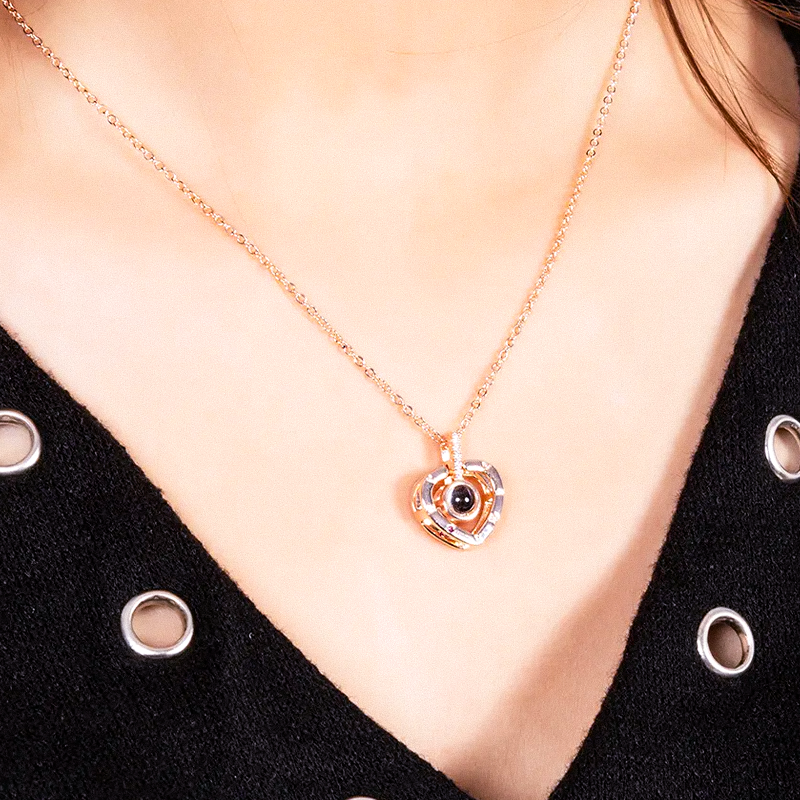 Customisable Baby Projection Charm Necklace