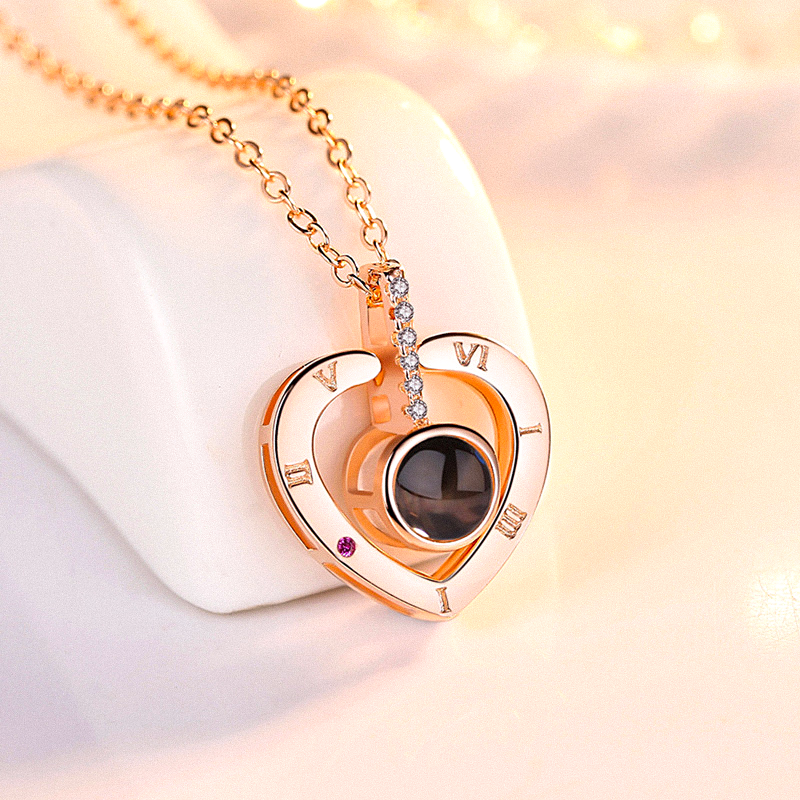 Customisable Baby Projection Charm Necklace