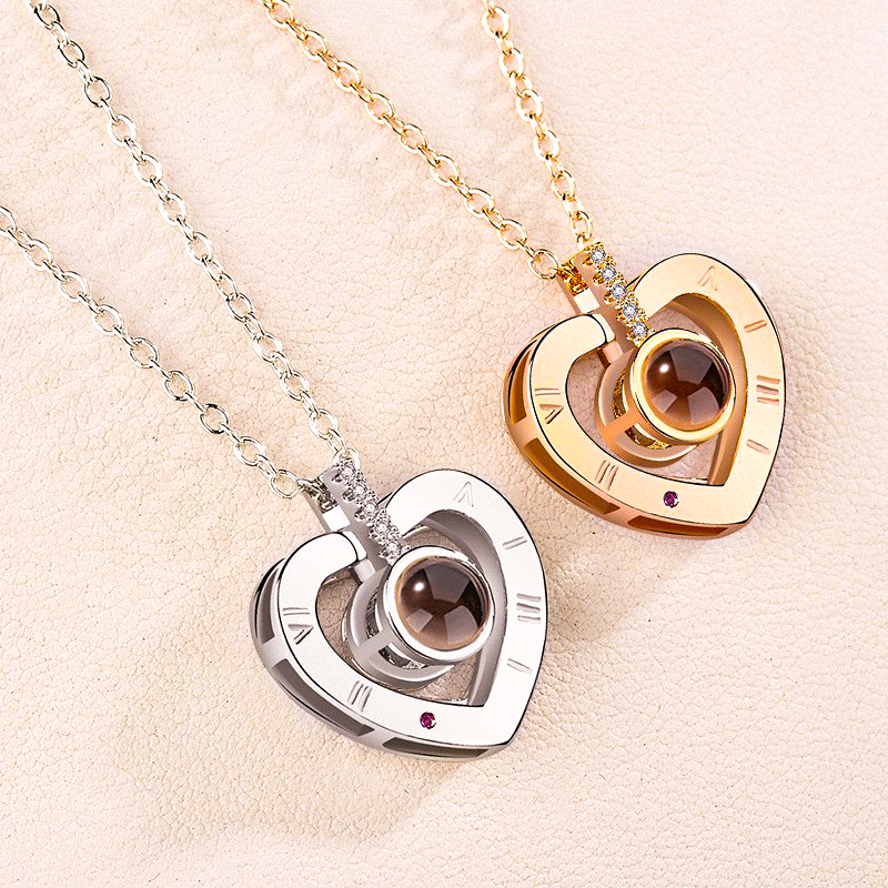 Customisable Baby Projection Charm Necklace