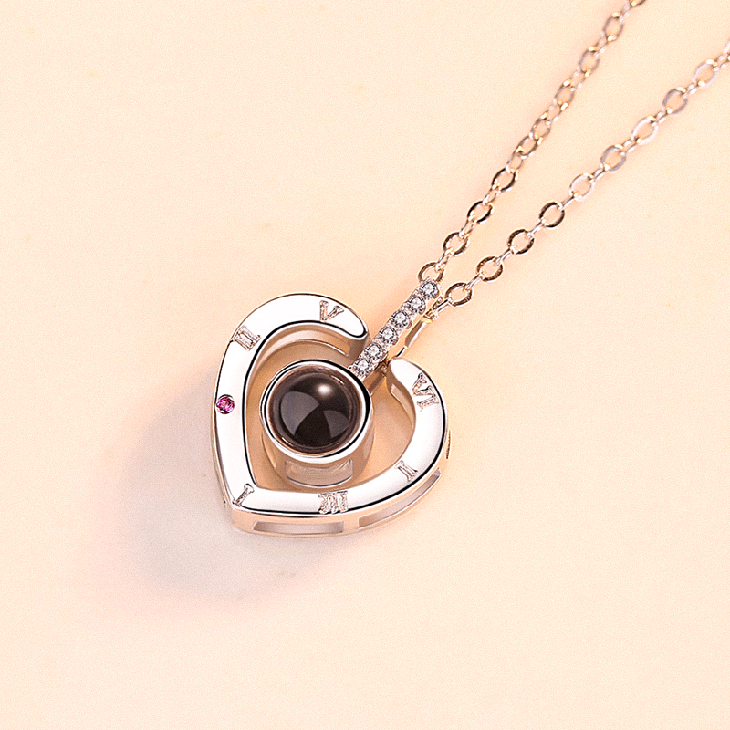 Customisable Baby Projection Charm Necklace