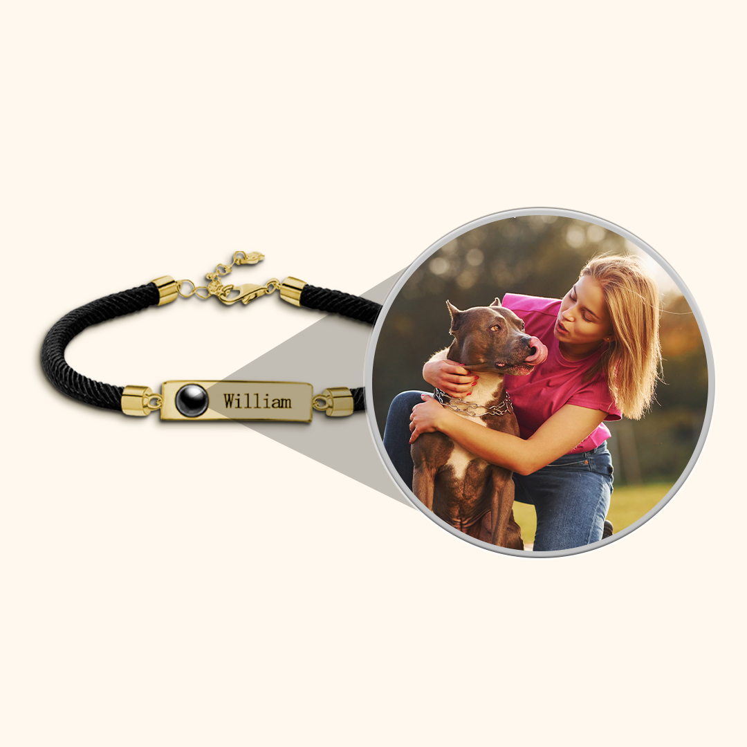 Personalised Name Bracelet with Projection Charm