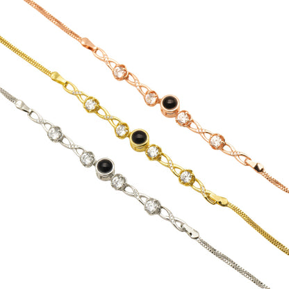 Personalised Cubic Zirconia Projection Bracelet