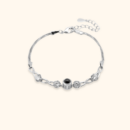 Personalised Cubic Zirconia Projection Bracelet