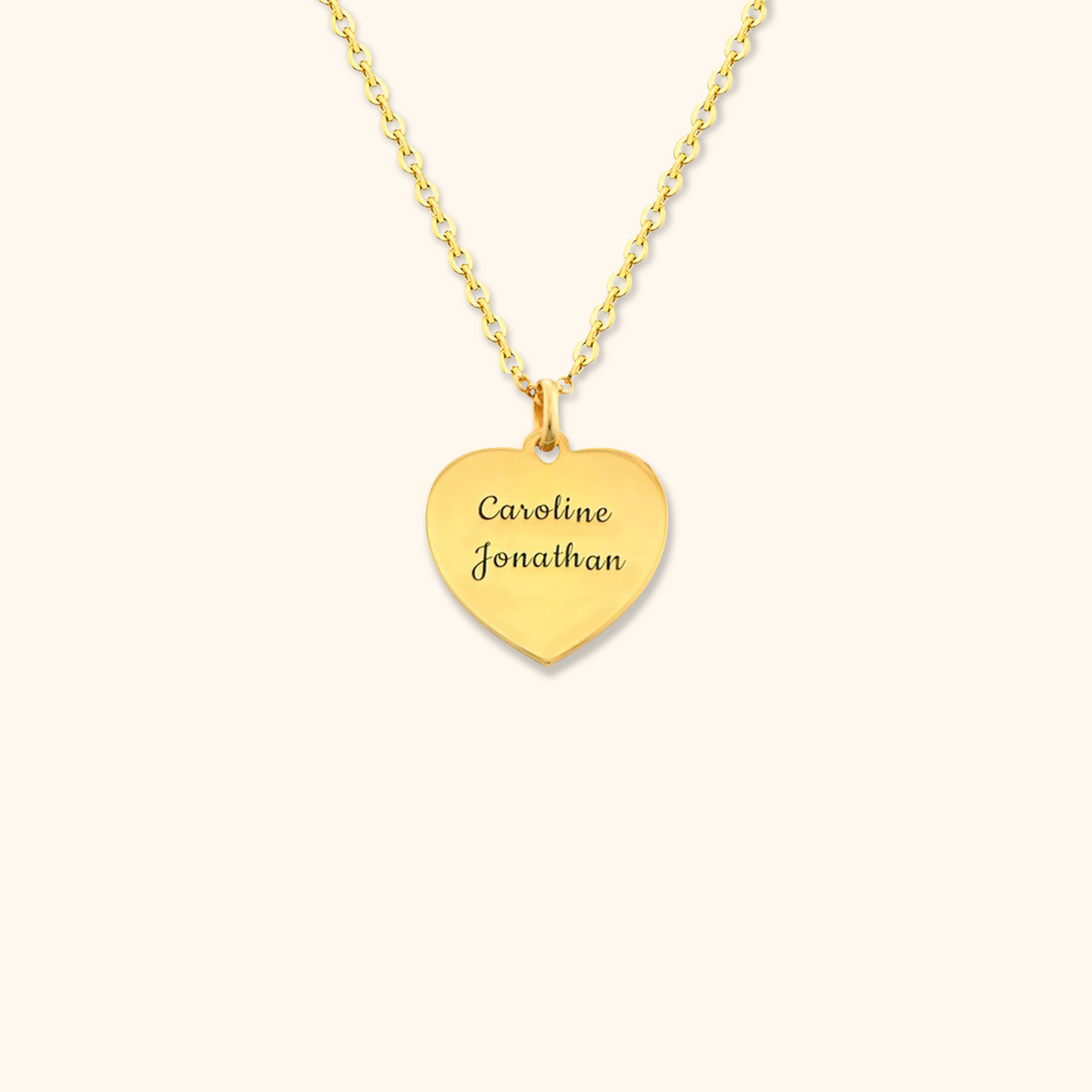 Heart Necklace with Custom Engraving