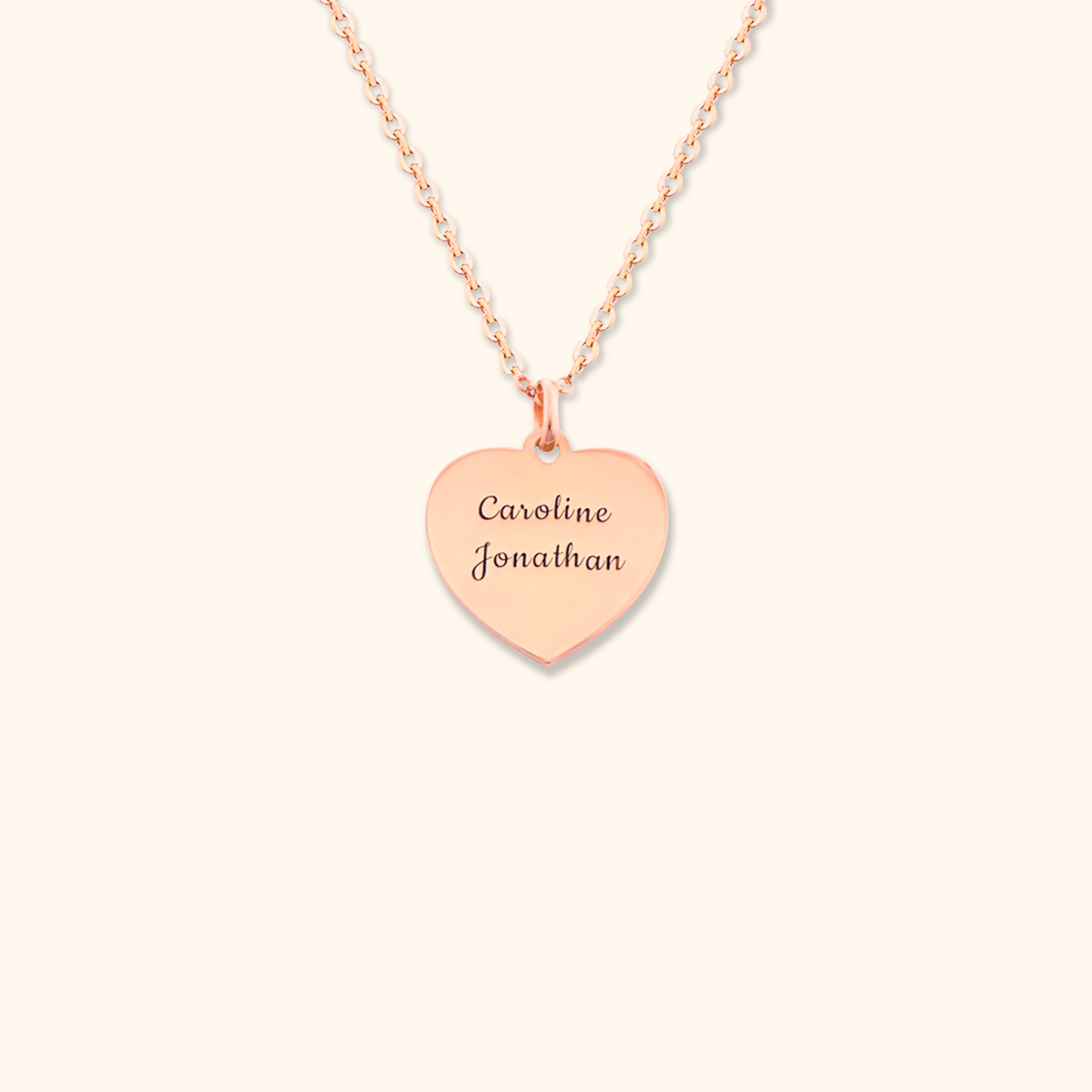 Heart Necklace with Custom Engraving