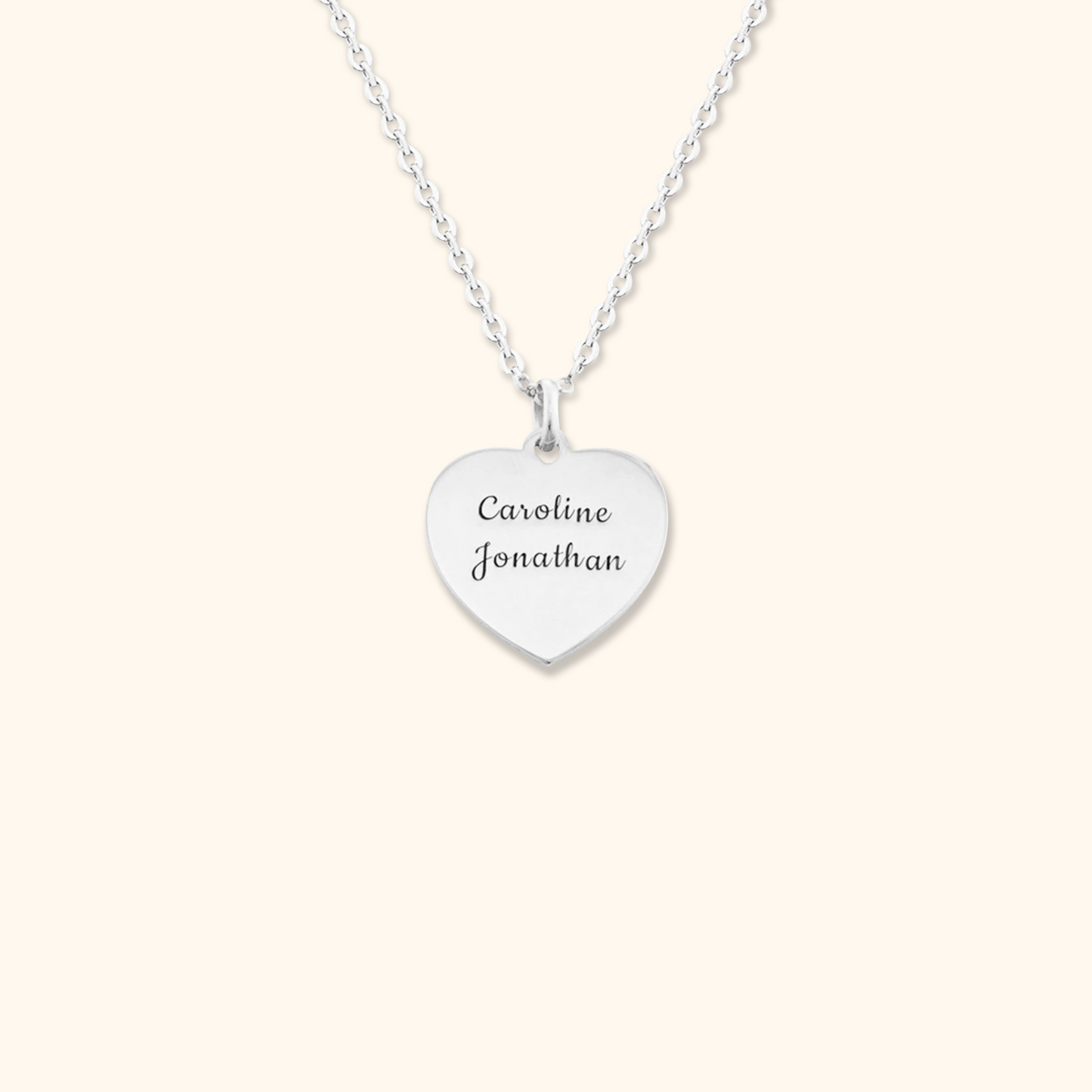 Heart Necklace with Custom Engraving