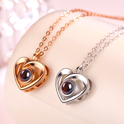 Heart Love Photo Projection Necklace