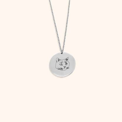 Necklace with Personalised Round Charm