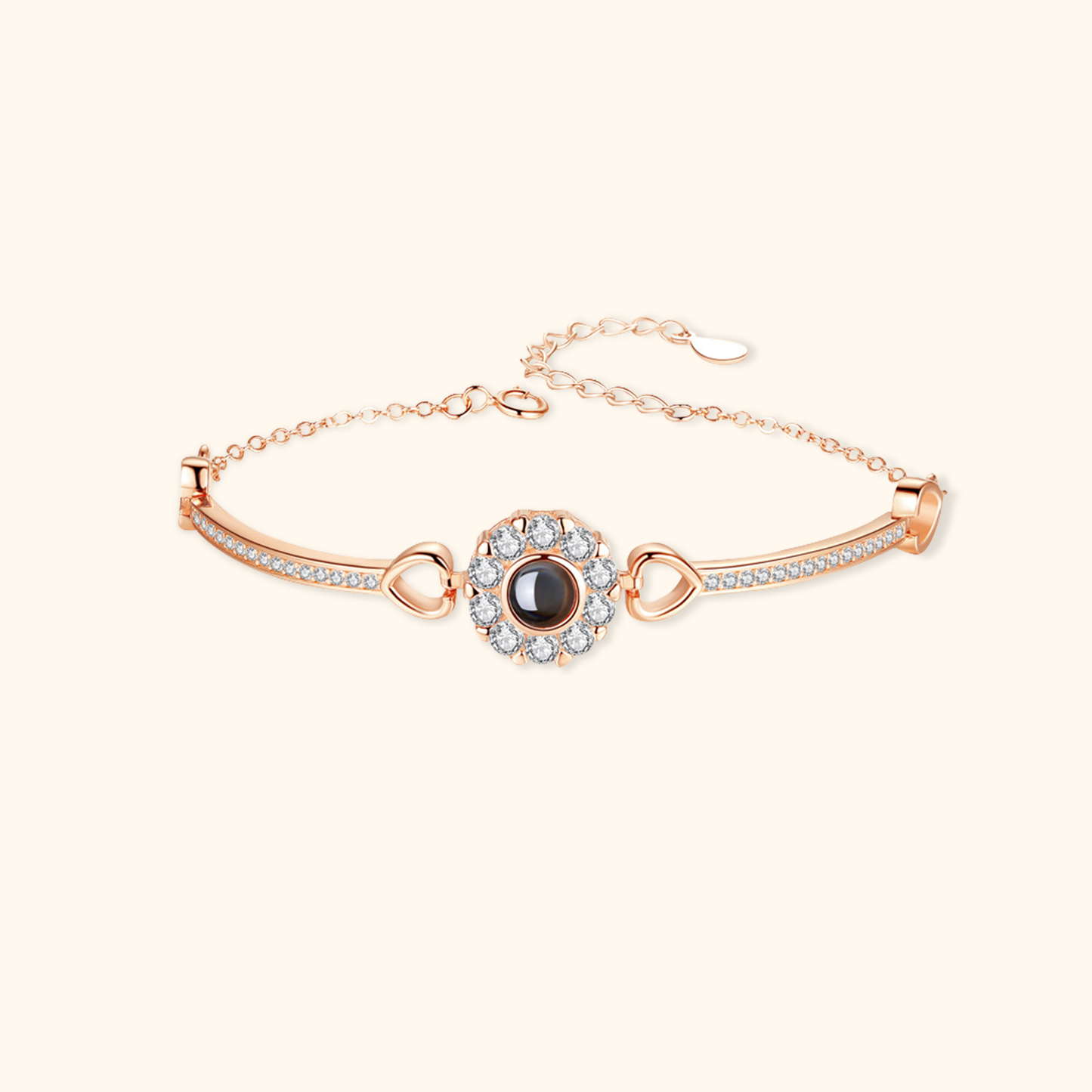 Personalised Round Photo Projection Bracelet