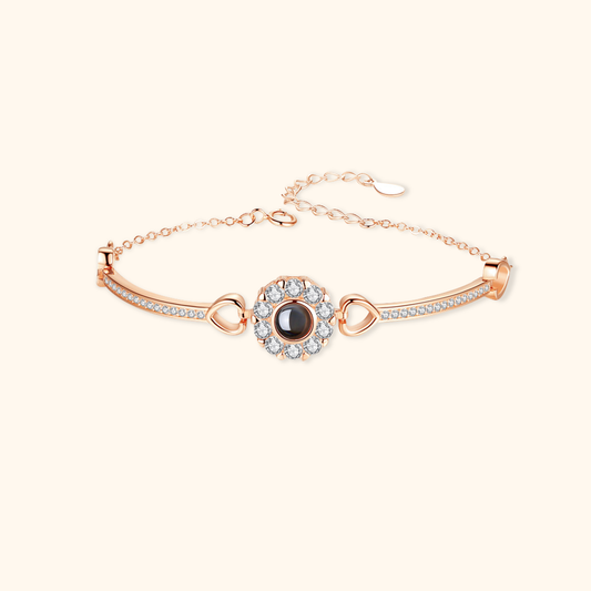 Personalised Round Photo Projection Bracelet