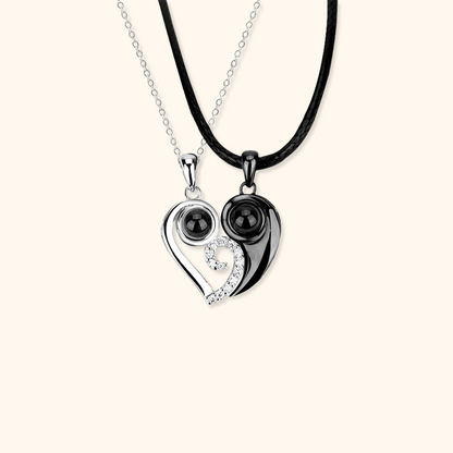 Heart's Love Couple Projection Necklace