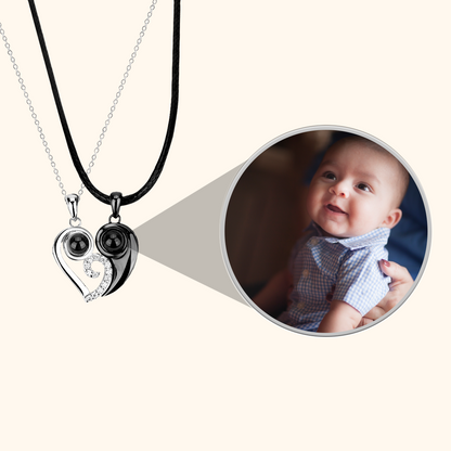 Heart's Love Couple Projection Necklace