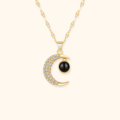 Half-Moon Photo Projection Necklace