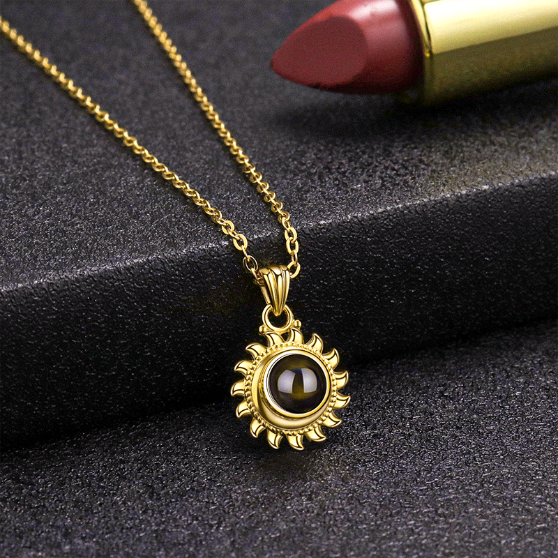 Sun Necklace with Projection Charm