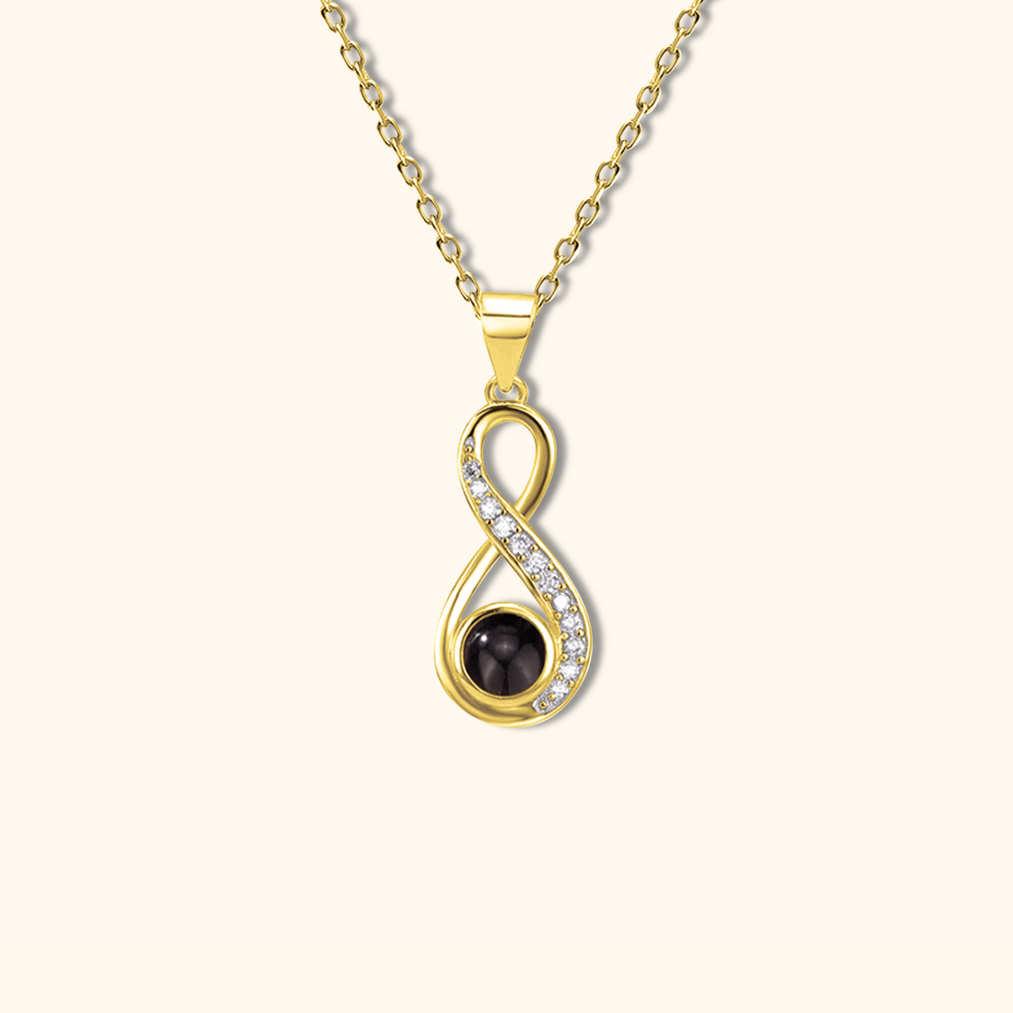 Infinity Heart Photo Pendant