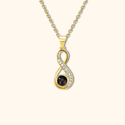 Infinity Heart Photo Pendant
