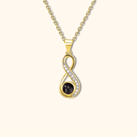 Infinity Heart Photo Pendant