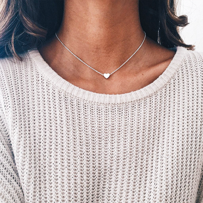 Minimalist Necklace with Heart Pendant