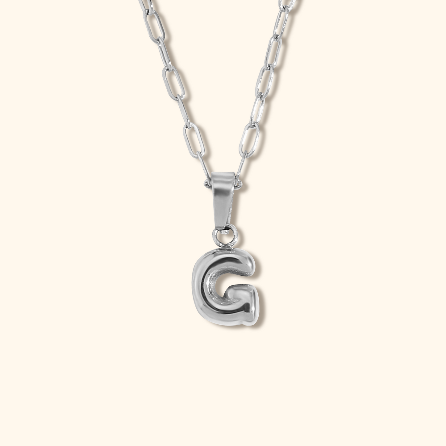 Bubble Letter Charm Necklace