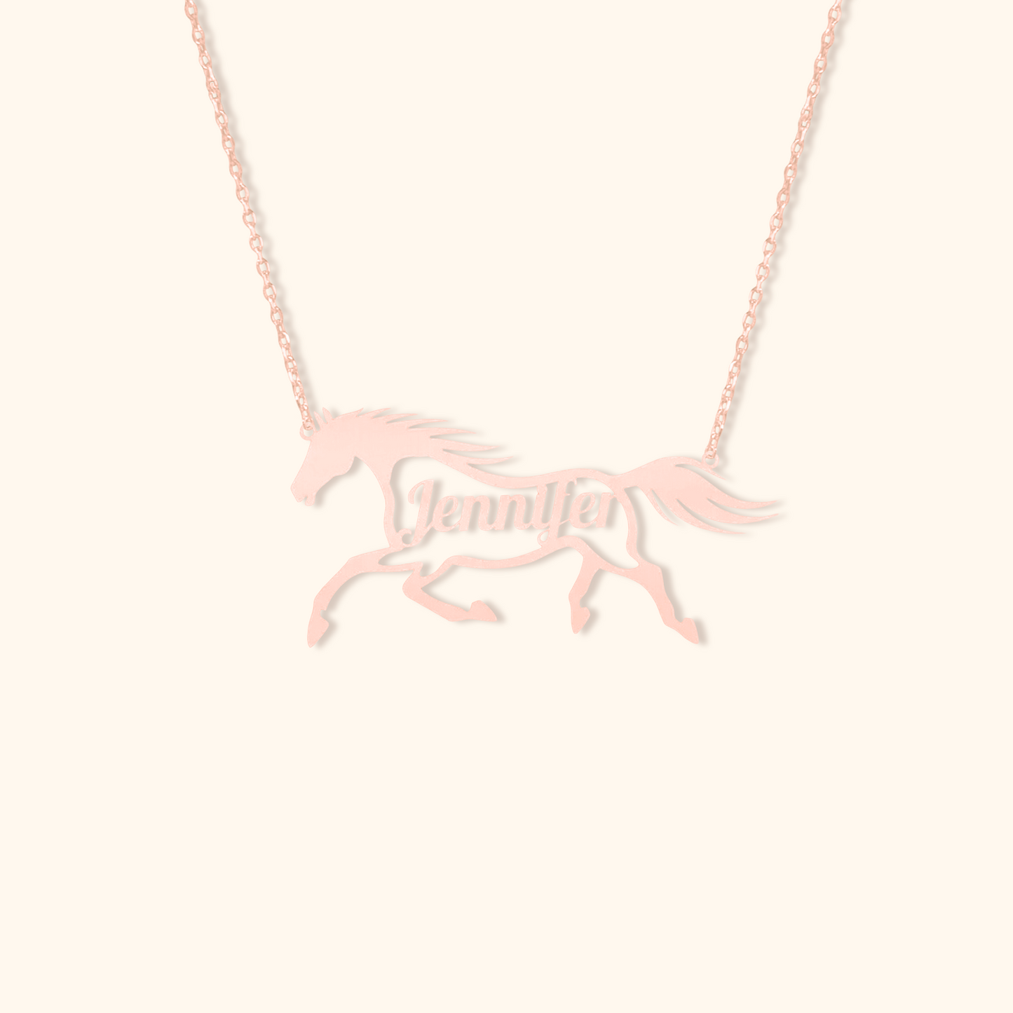 Personalised Name Horse Necklace