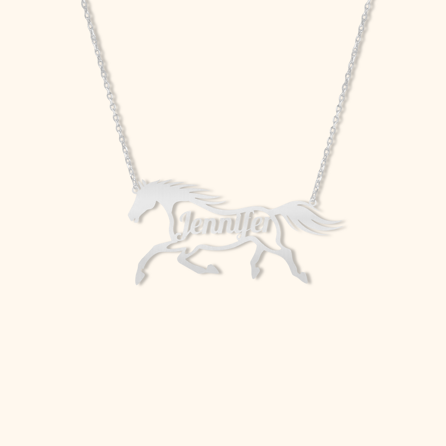 Personalised Name Horse Necklace