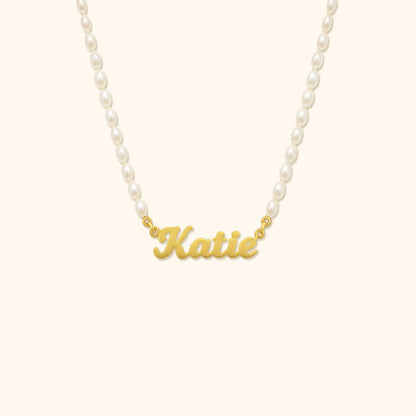 Personalised Pearl Necklace with Name