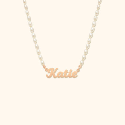 Personalised Pearl Necklace with Name