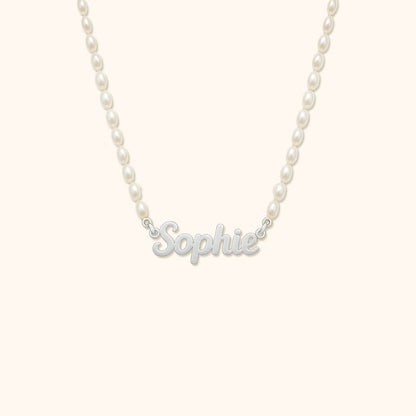 Personalised Pearl Necklace with Name