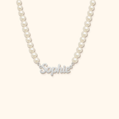 Personalised Pearl Necklace with Name