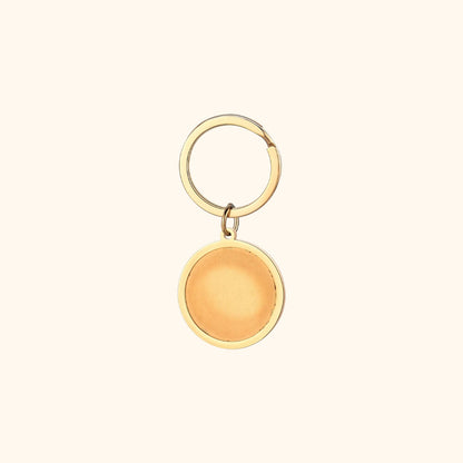 Heart & Round Photo Keyring