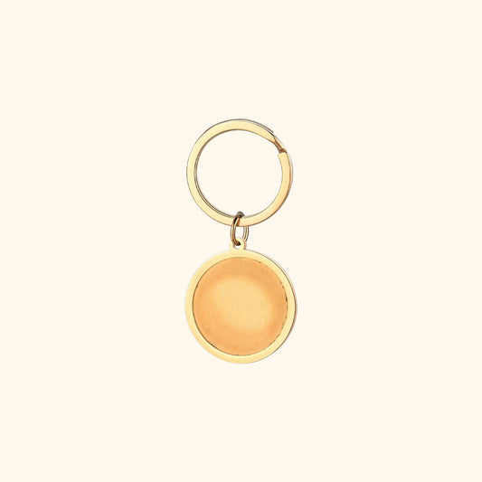 Heart & Round Photo Keyring