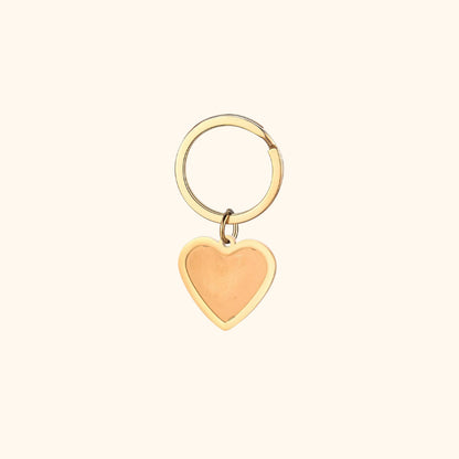 Heart & Round Photo Keyring
