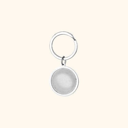 Heart & Round Photo Keyring