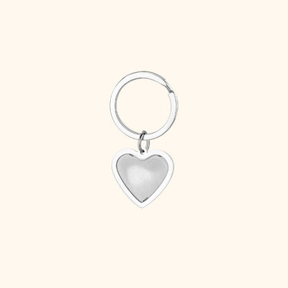Heart & Round Photo Keyring