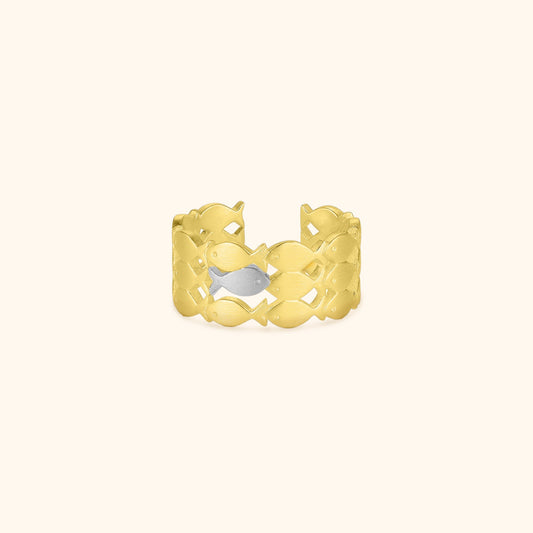 Swim Against the Current Ring with Message Card
