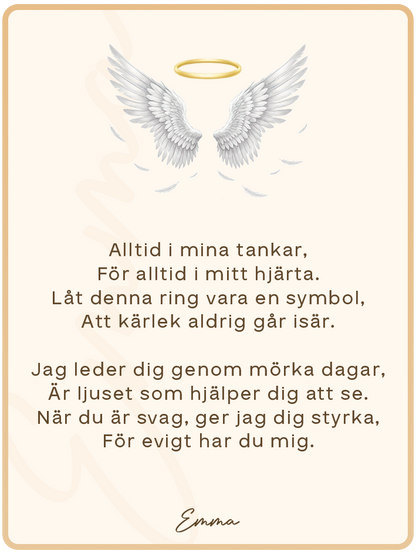 Eternal Heart's Urn Ring with Message Card